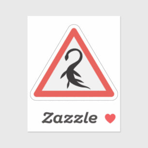Nessie Loch Ness Plesiosaurus Road Sign Aufkleber