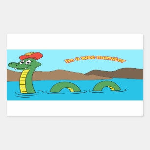 Nessie (Loch- Nessmonster) Rechteckiger Aufkleber