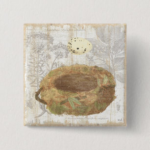 Nest mit gesprenkeltem Ei Button