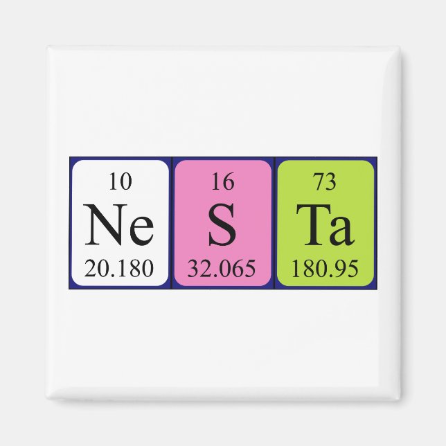 Nesta Magnet für periodische Tabellennamen 3 (Vorne)