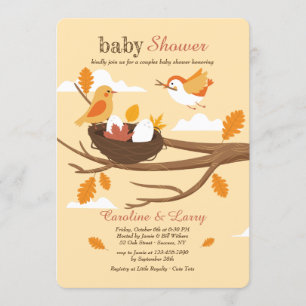 Nesting Birds Baby Shower Einladung