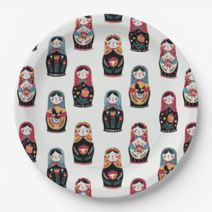 Nesting Doll Paper Plate Pappteller