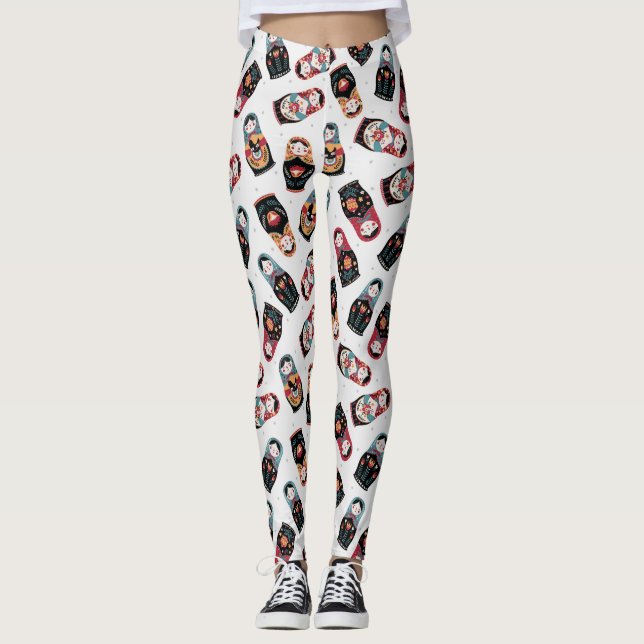Nesting Doll Pattern Leggings (Vorderseite)