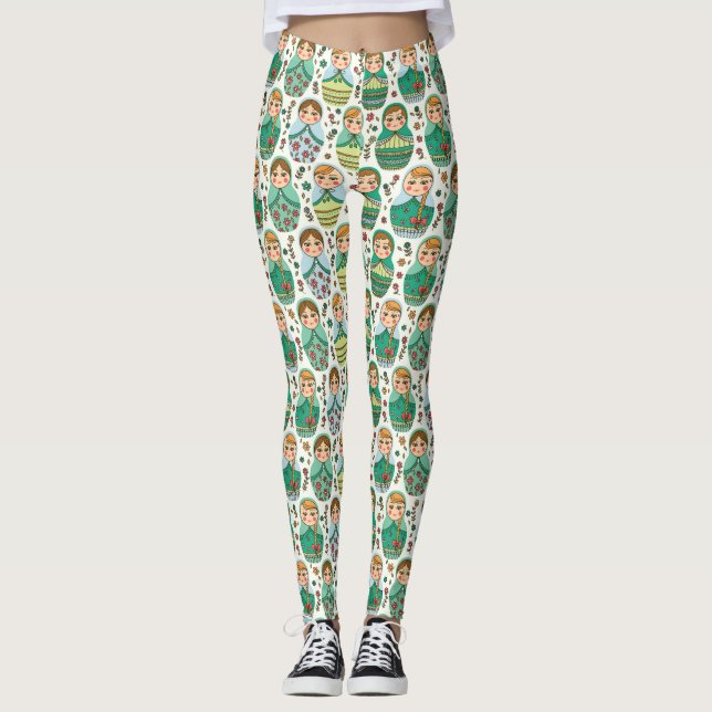 Nesting Doll Pattern Leggings (Vorderseite)