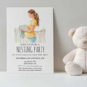 Nesting Party Baby Shower Party Prep the Nest Einladung