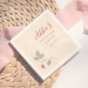 Nesting Party Beeren & Blumen Mädchen Baby Shower Serviette
