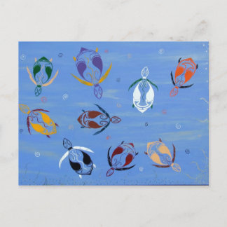 Nesting Turtles Postkarte