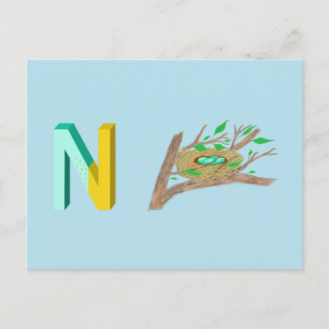 Nestkarte Postkarte (Vorderseite)