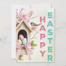 Nestled Blessings – Easter Birdhouse Charm Karte