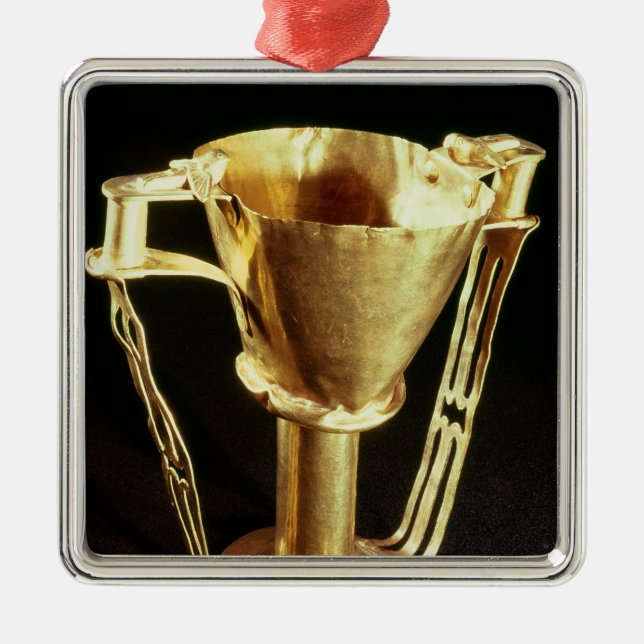 Nestors Schale, Mycenae, c.1550-1500 BC Silbernes Ornament (Vorne)