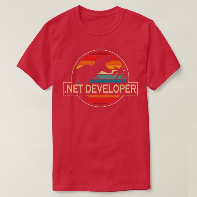 NET Developer Dinosaur T-Shirt (Design vorne)