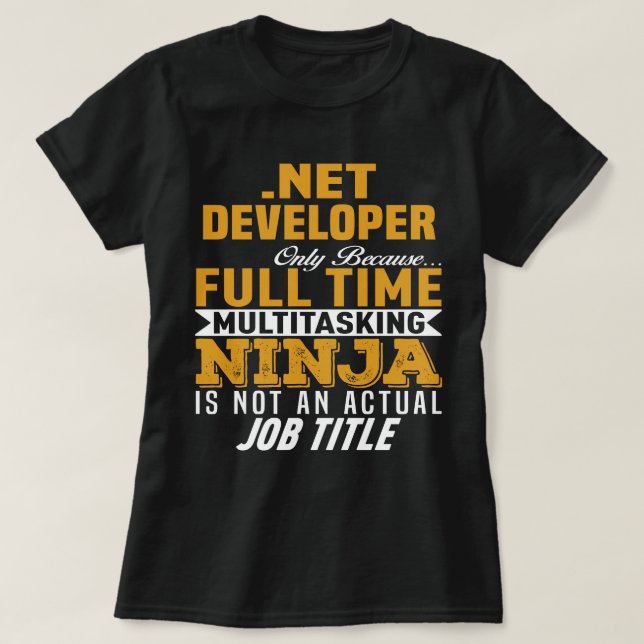 .Net Developer T-Shirt (Design vorne)