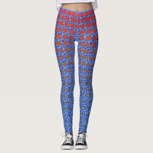 Net Pattern 10.blue.wx4 Lblue BG Leggings