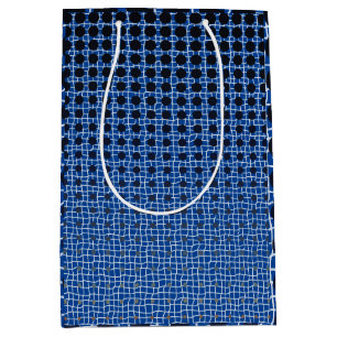 Net Pattern 11.black.wx4.5k Blue BG Mittlere Geschenktüte