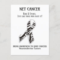 NET Seltenes Krebs Neuroendokriner Tumor Postkarte