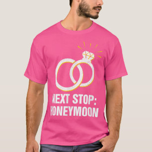 Net Stop Flitterwochen Hochzeitsfeier Ehemann und T-Shirt