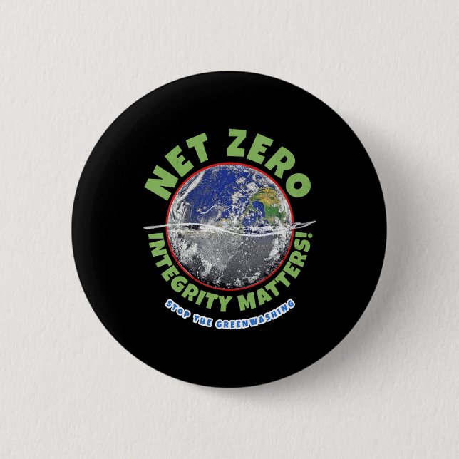 Net Zero Integrity S! Aufkleber Button (Vorderseite)