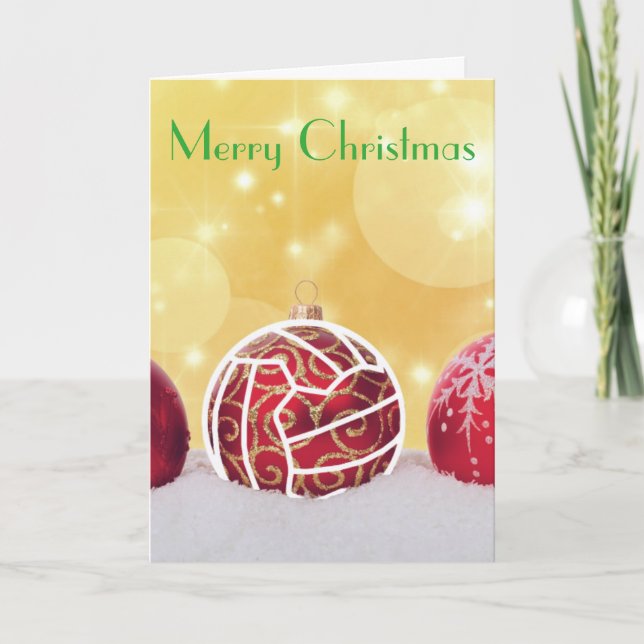 Netball-Ball-themenorientierter Weihnachtsgruß Feiertagskarte (Vorderseite)