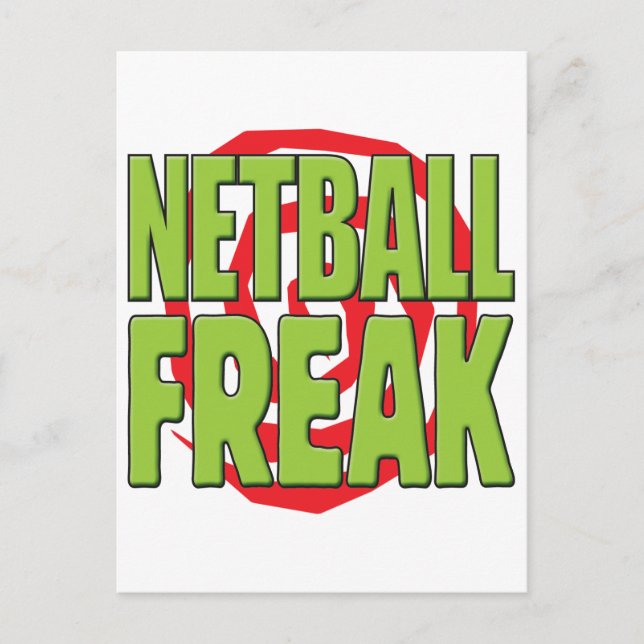Netball Freak G Postkarte (Vorderseite)
