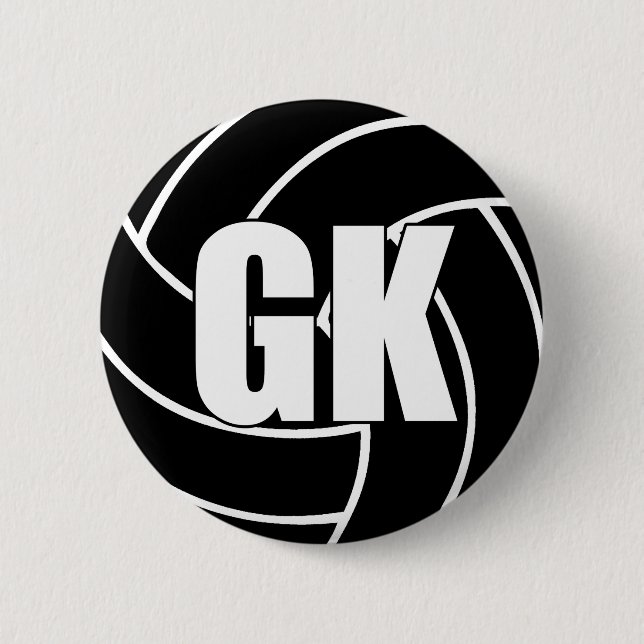 Netball Goal Keeper GK Button (Vorderseite)