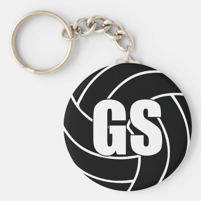 Netball Goal Shooter GS Schlüsselring Schlüsselanhänger (Vorne)