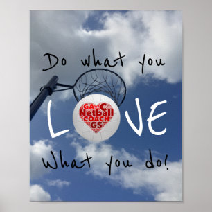 Netball-Kostenvoranschlag für Motivierend Liebe Poster