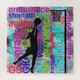 Netball-Player-Positionen für inspirierende Wörter