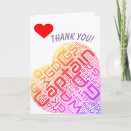 Netball Positions Heart Design Thank You Dankeskarte