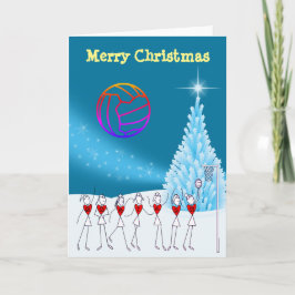 Netball-Spieler-Ball-themenorientierter Feiertagskarte