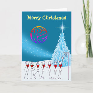 Netball-Spieler-Ball-themenorientierter Feiertagskarte