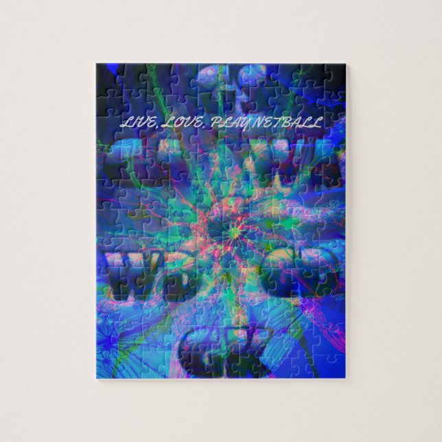 Netball-Spieler-Positionen und Bild-Zitat (Vertikal)