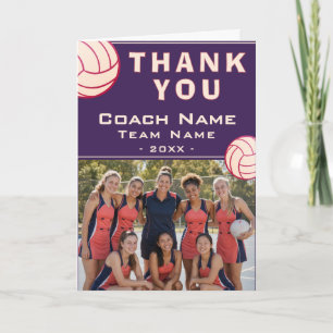 Netball-Trainer-Teamname-Foto Dankeskarte