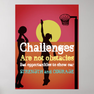 Netball-Zitat: Inspiration für das Leben Poster