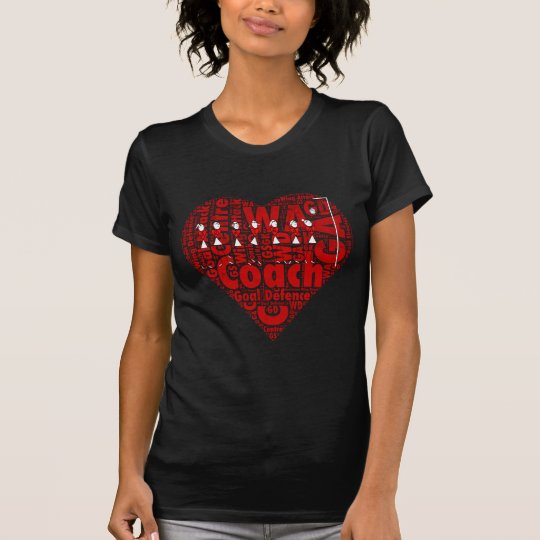 Netball-Zug-Herz-Entwurf T-Shirt