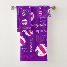 Netballs Sport rosa lila weißer individuelle Name