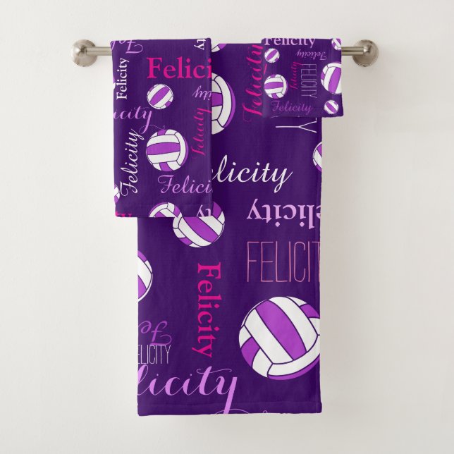 Netballs sport rose violet blanc nom personnalisé (En situation)