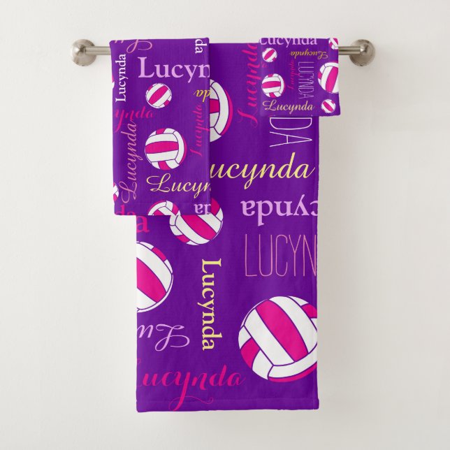 Netballs sport violet rose violet nom personnalisé (En situation)