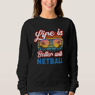 Netballspieler Netballtrainer Mit Netball Sweatshirt