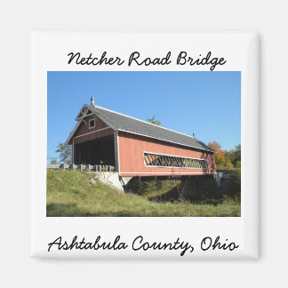 Netcher Rd Covered Bridge Ashtabula Landkreis Ohio Magnet
