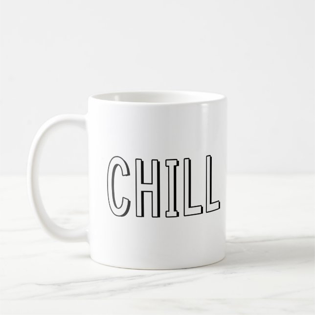 Netflix und Chill lustiges Sprichwort Kaffeetasse (Links)