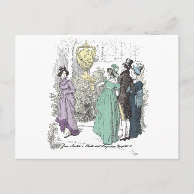 Netherfeld-Pfad - Jane Austen Pride & Prejudice Postkarte (Vorderseite)