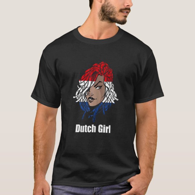 Netherlands Dutch Girl Dreadlocks Hair Holland Dut T-Shirt (Vorderseite)