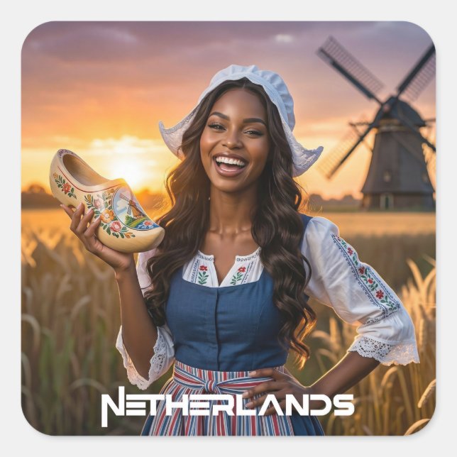 NETHERLANDS - DUTCH QUADRATISCHER AUFKLEBER (Vorderseite)
