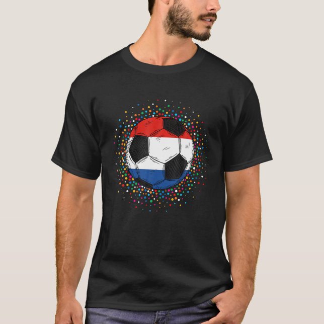 Netherlands Soccer Team National Flag Football Jer T-Shirt (Vorderseite)