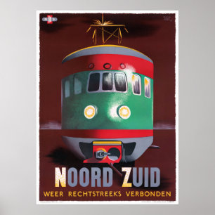 Netherlands Vintage Travel Poster restauriert