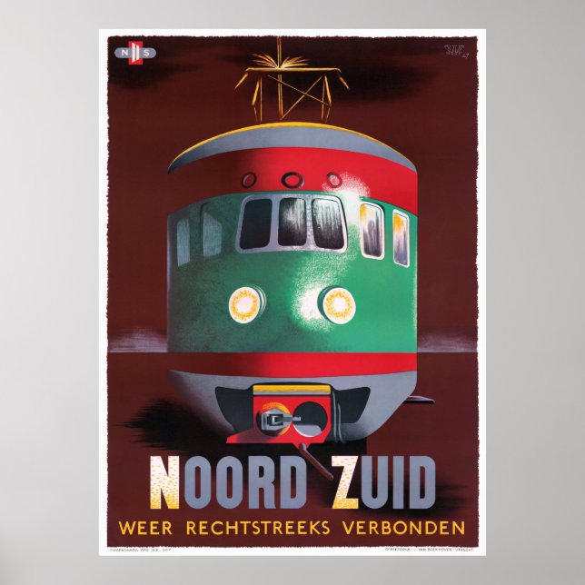 Netherlands Vintage Travel Poster restauriert (Vorne)
