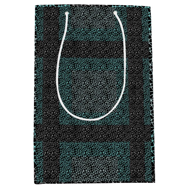 Nets pattern 2 tones.b Black BG Mittlere Geschenktüte (Vorderseite)