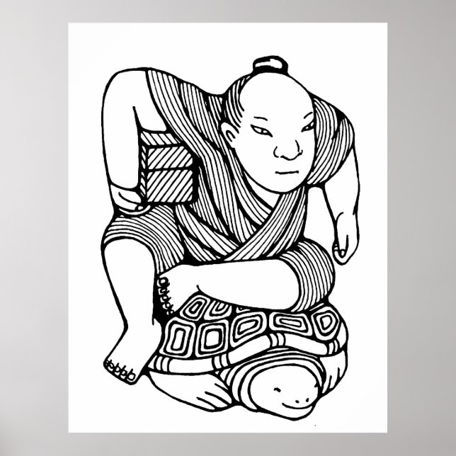 Netsuke Original zeichnend Poster (Vorne)