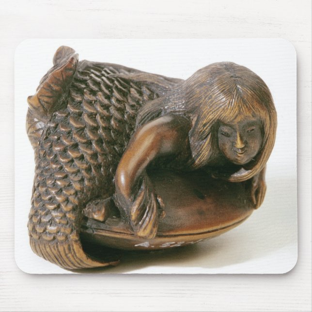 Netsuke schnitzte in Form einer Meerjungfrau Mousepad (Vorne)