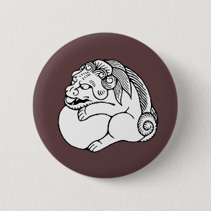 Netsuke shishi button
